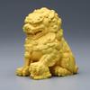 6cm Wooden Shishi Komainu Figurines for Shinto Shrines, Feng Shui Charms, and Amulets To Ward Off Evil Spirits. Shisa (Set of 2) Wood Carvings