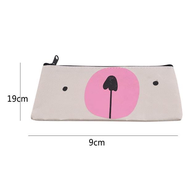 Unisex Cartoon Bear Oxford Pencil Bag Case Storage Bag Students Supplies Stationery Organizer