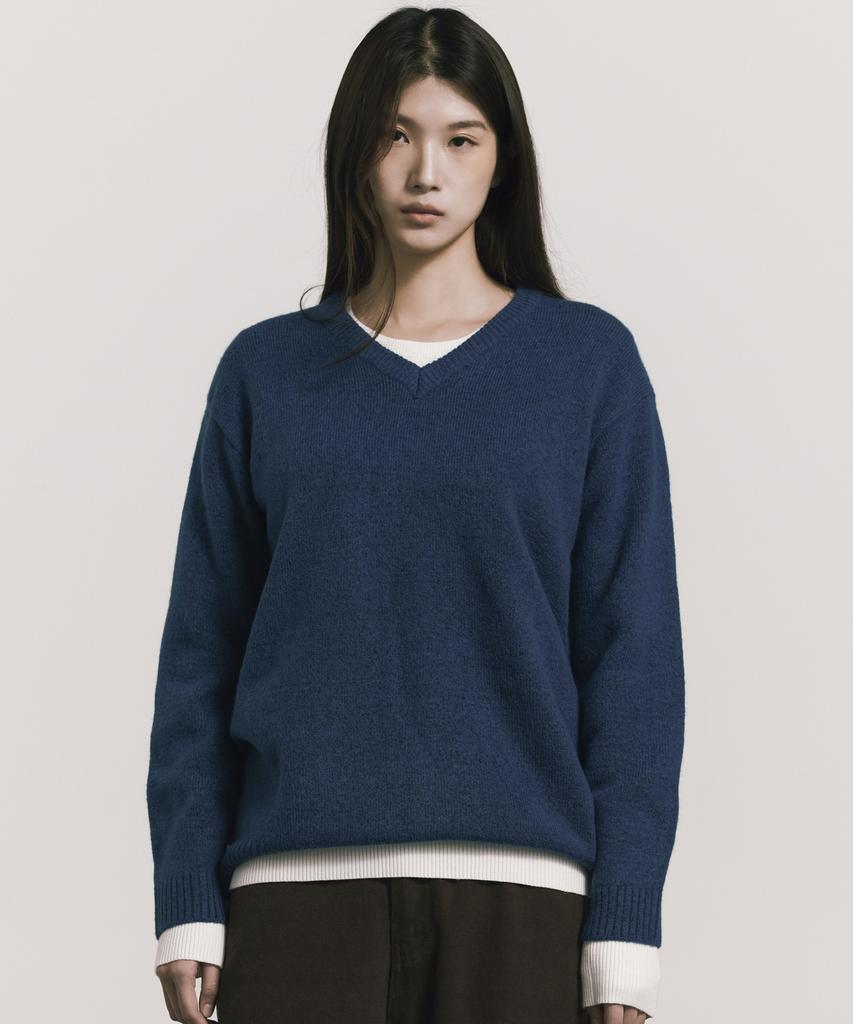 Nigaennikol [Essential] Classical Soft V Sweater_10 Color