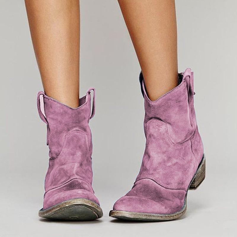 Herbst und Winter Bequeme Niedrige Absätze 40-48 Große Größen Niedrige Stiefel Trend Erwachsene