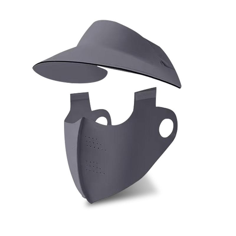 Women Summer 2 Piece Sun Protection Sun Cap Face Mask Set UV Protection Full Face Breathable Sun Hat Cycling Mask