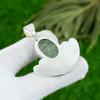 Natural Moss Prehnite Gemstone Pendant 925 Sterling Silver Jewelry For Girls