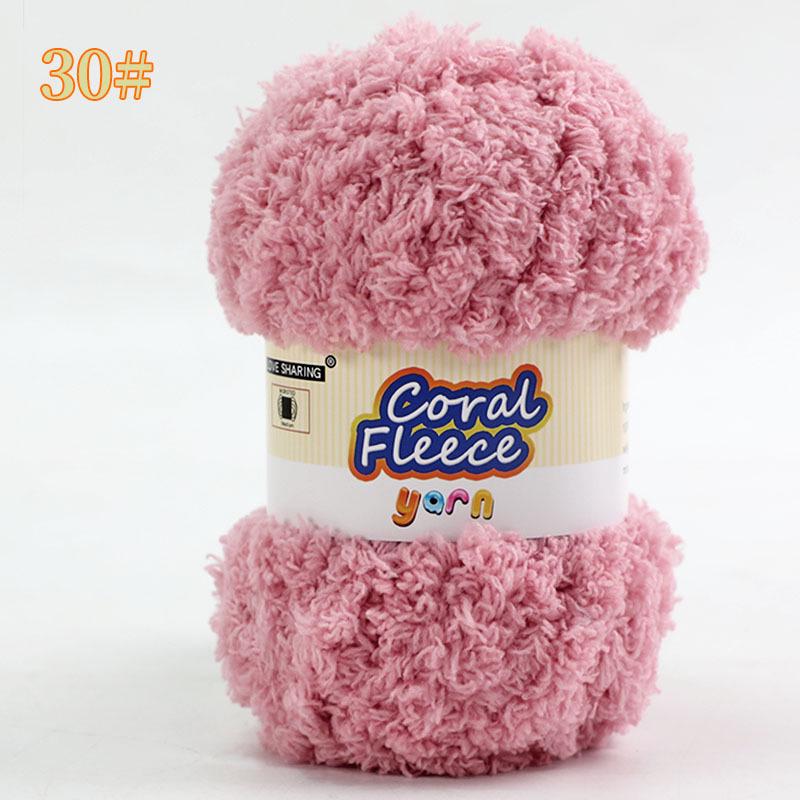 DIY Scarf Knitting Kit: Ice Yarn, Thick Coral Fleece, Gift for Her