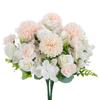 Artificial Flowers Rose Chrysanthemum Silk Bridal Bouquet Wedding Outdoor Arch Festival Home Room Vase Table Diy Gift Decoration