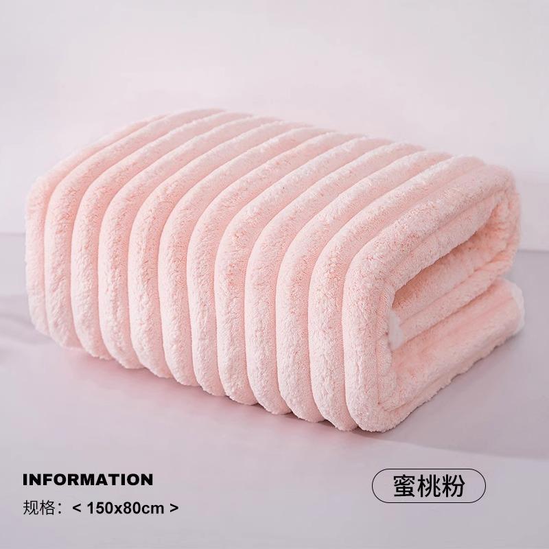 Quick-drying wrap towel, bath towel, absorbent couple student coral fleece soft dry hair, household bath towel does not shed hair