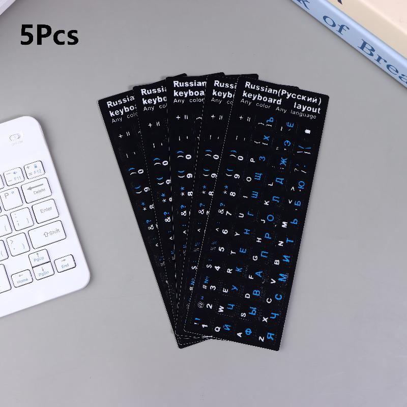 Universal Russian Keyboard Layout Stickers Waterproof Durable PVC Keyboard Decals Fit Laptop Desktop Computer Key Button Labels