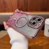 For iPhone 15 Pro Max Highend Luxury Quality Plating Flash Magsafe Magnetic Rhinestone Phone Case For iPhone 11 12 13 14 15 16 Plus Lens Cover