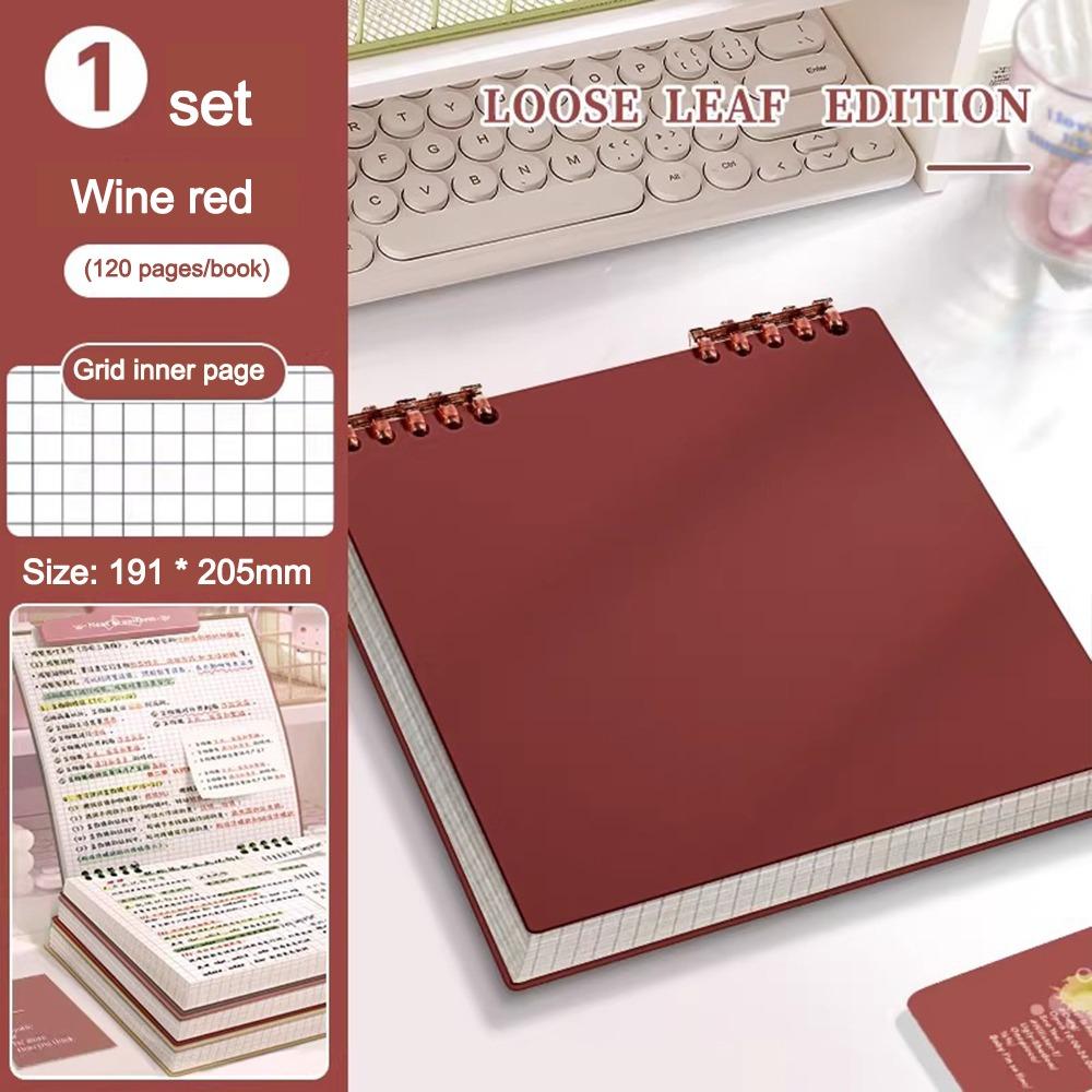 Color Loose-leaf Notebook 120 Pages Hand Account Book Multifunctional Diary Book School Office