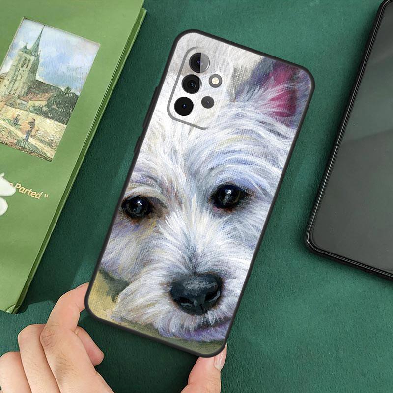 Westie Dog Soft Cover For Samsung Galaxy A54 A53 A73 A13 A71 A51 A14 A52 A32 A12 A22 A52S Back Case