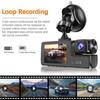 Drei-Kamera Dashcam (Vorne/Innen/Hinten), 1080p Auto-Kamera, mit Parkmodus, Universell passend