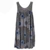 GMXIA Women's Lace Patchwork Printed Sleeveless Swing Dress