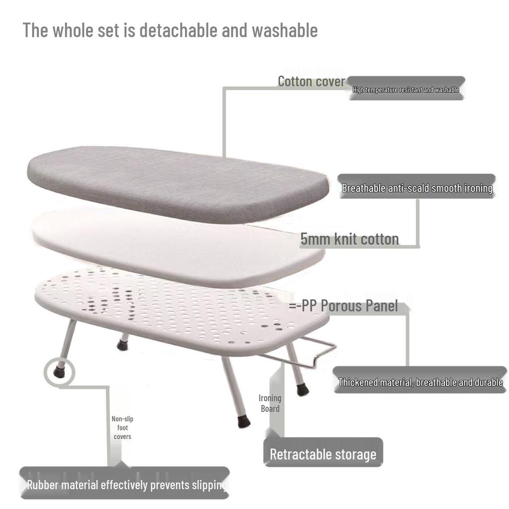 Compact Folding Ironing Board for Household Use