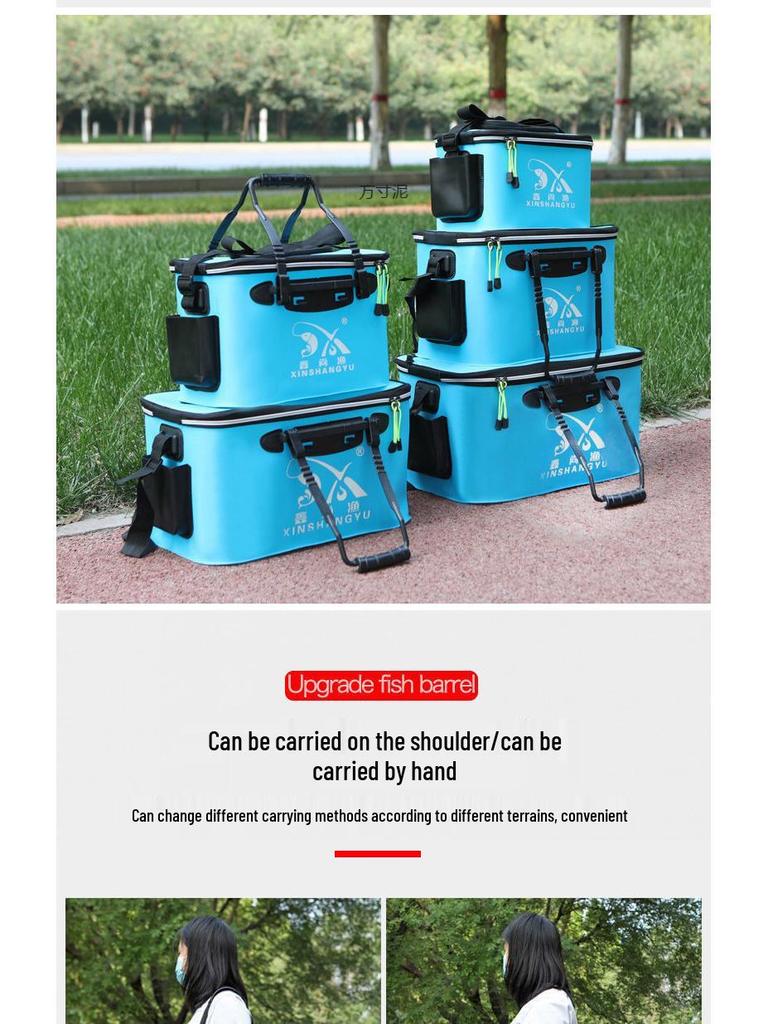 Collapsible Fishing Bucket: Durable Live Fish Box & Container for Fishing Gear