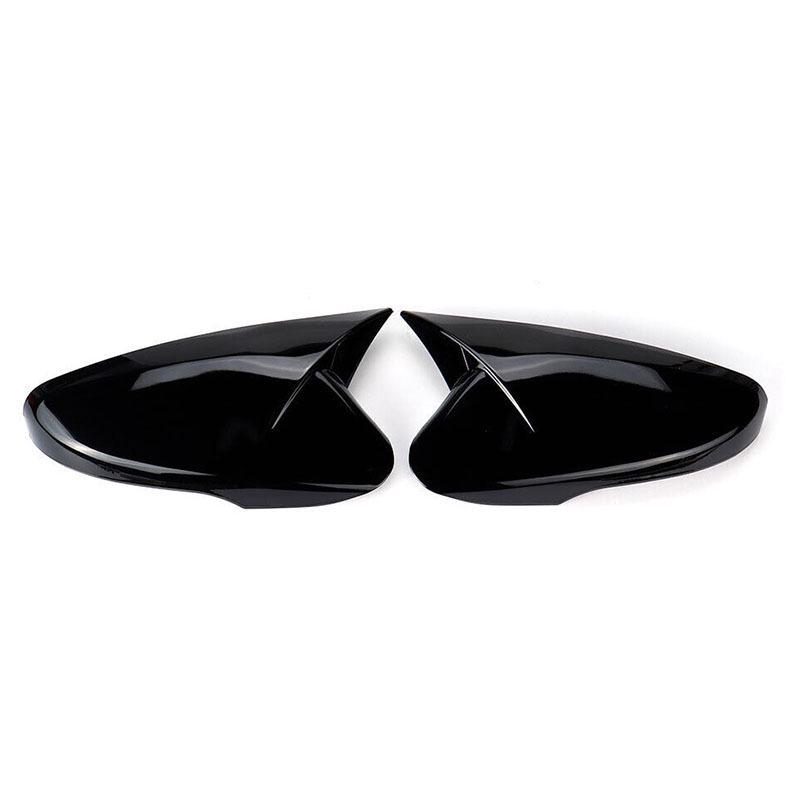 Hyundai Veloster Rearview Mirror Cover 2012-2018, Carbon Fiber Pattern, Gloss Black Finish.