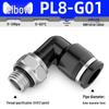 Zhuo Ji Pneumatic Male Thread Straight G Thread Quick Connect Fitting PC8-G02 Air Hose Connector PL6/10-G01