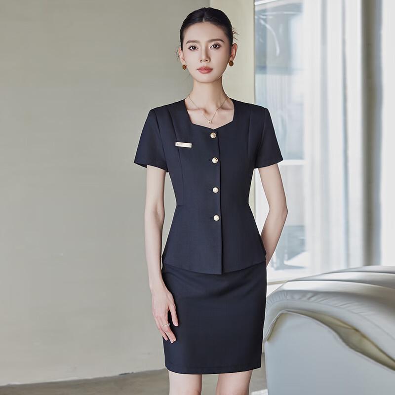 Женский деловой костюм Tluoman с коротким рукавом L