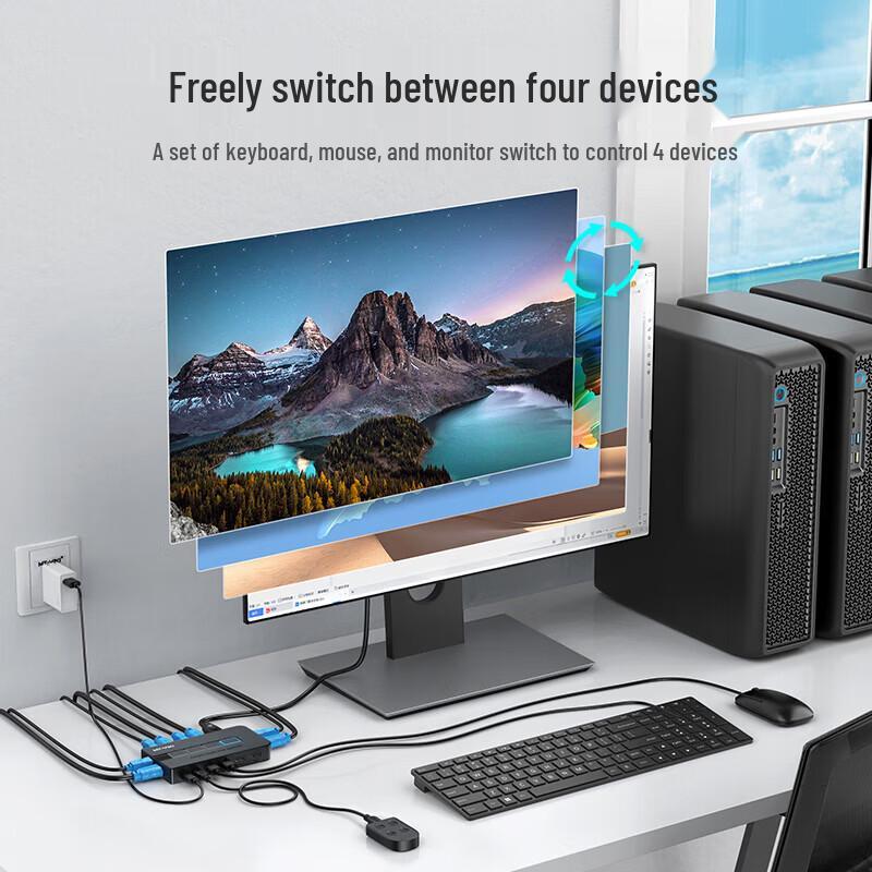 MT-viki 4-Port HDMI KVM Switch with Desktop Controller