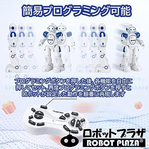 ROBOT PLAZA Humanoid Robot Toy, Walks, Speaks English, Kids' Toy, Boys' Birthday Gift, Educational Toy, Rechargeable, Japanese Instruction Manual