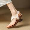 Retro Style Women Vacation Sandals Fashion Clip Toe Summer Casual Party Female Wedges Heel Sandals
