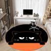 1 Stück Katzenkreis Büro Runder Teppich, Unter Bürostühlen Schlafzimmer Wohnzimmer Heimdekoration, Zimmer Deko