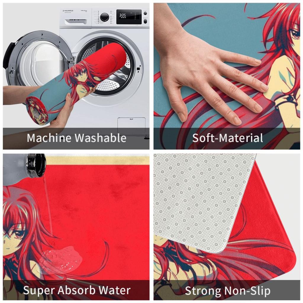 Rias Gremory Carpet Mat Rug Cushion Soft High School Dxd Rias Gremory Rias Rias Anime Waifu Manga Kawaii Senpai