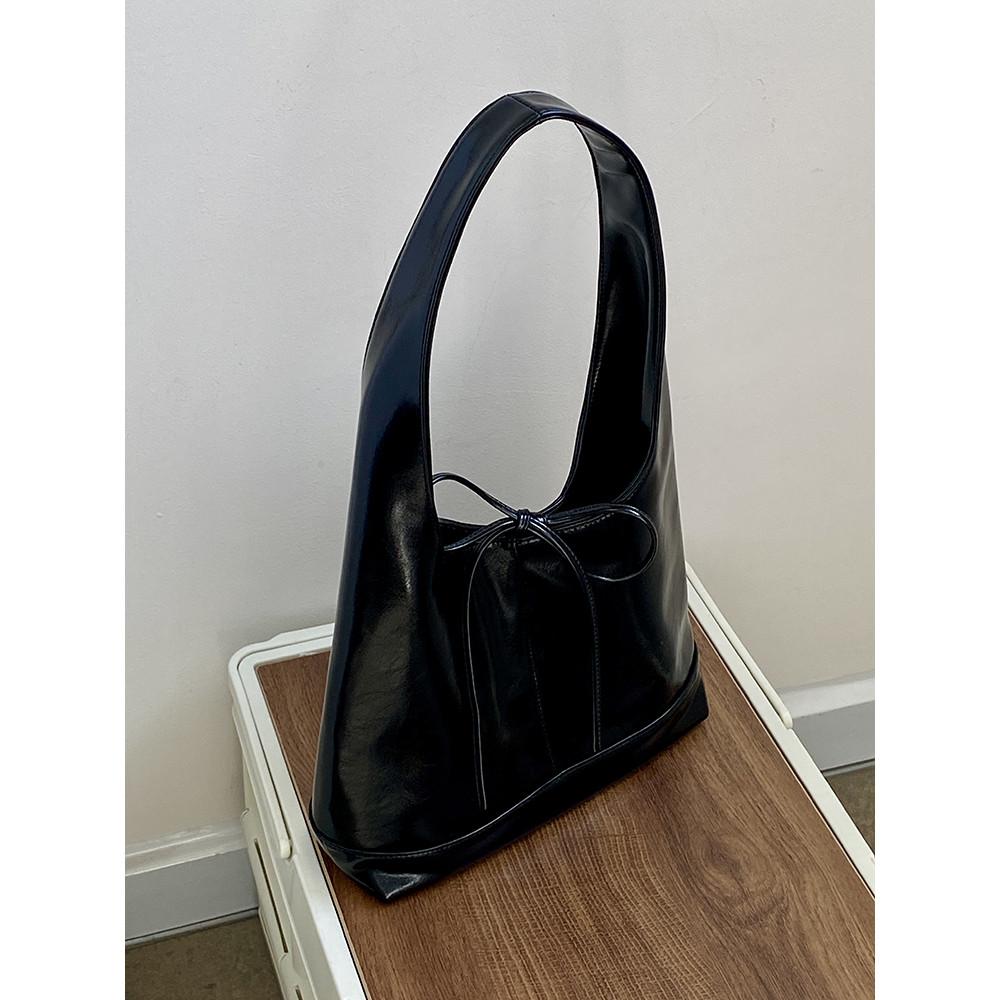 IELGY Female Bag Korean Version Bow Large Capacity Tote Bag Portable Shoulder Bag