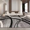 Modern Abstract Swirl Area Rug Geometric Print Home Decor Carpet Non-Slip Indoor Floor Mat for Living Room Bedroom