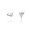 Irregular Heart Stud Earrings - Women's Fashionable Asymmetrical Needle Accessories