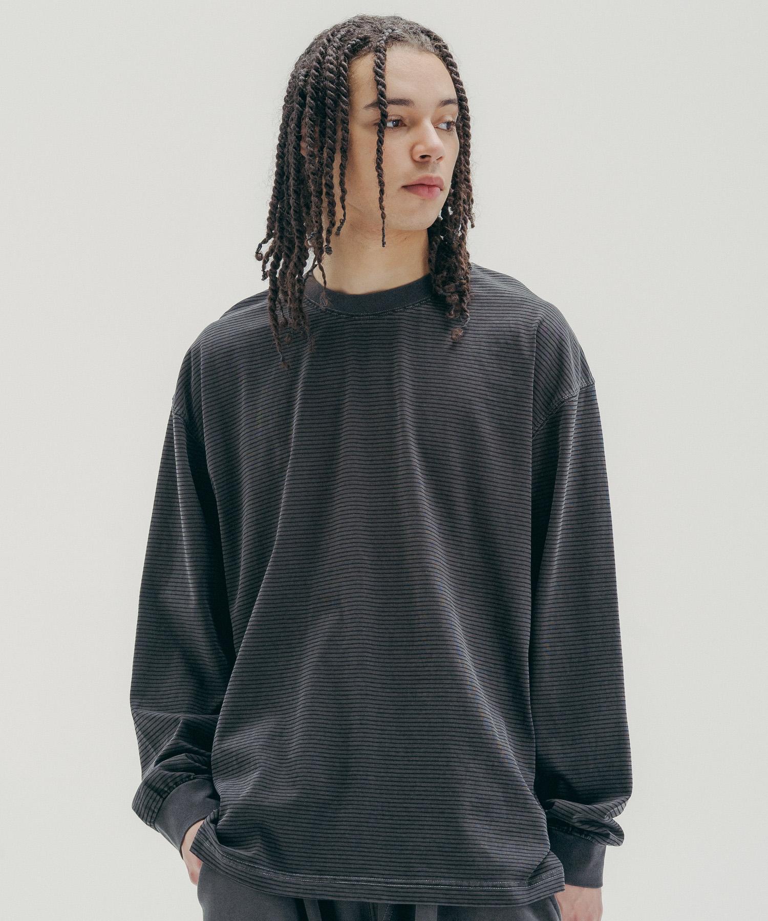 Ps Shopper Standard Pigment Stripe T-Shirt [Dark Gray] M