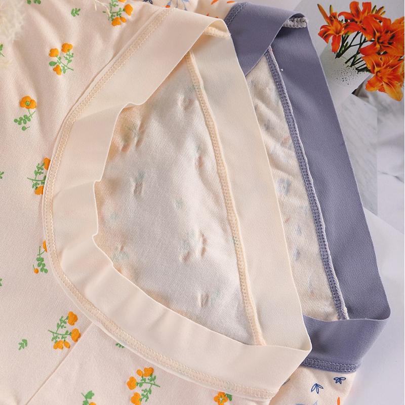 Women Underpants Modal Panties Printing Underwear Breathable High Waist Comfortable Soft Plus Size Briefs Fit 40kg to 100kg