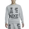 Nike Logo Print Long Sleeve Pullover Sweatshirt Men Tops Grey DQ4170-063