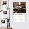 Home Study Room Decoration 2027 Pugs Working Wall Calendar, Funny Dog Hanging Office Organizer 12 Monthly Planner with Unique Illustrations for Decor