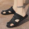 Men's shoes 2025 summer new large size breathable soft sole outdoor beach sandals wading one pedal dual-purpose cool slippers