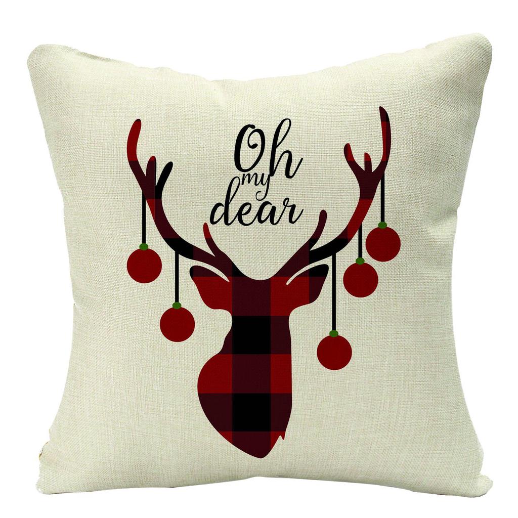 Combination Home Christmas Linen Pillow Case Festive Home Decoration Pillow Cushion Cover Pillow
