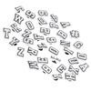 37 Pezzi Ciondolo per Scarpe Lettera Motivo Numeri PVC Adorabile Decorazione Accessorio Ciondolo per Scarpe Bianco
