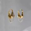 Light Luxury Tassel Chain Vintage Earrings for Women , Gold and Silver Color Contrast Temperament Retro Daily Wear Accessories