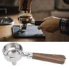 58mm Bottomless Portafilter Single Spout Stainless Steel Coffee Portafilter   Wood Handle