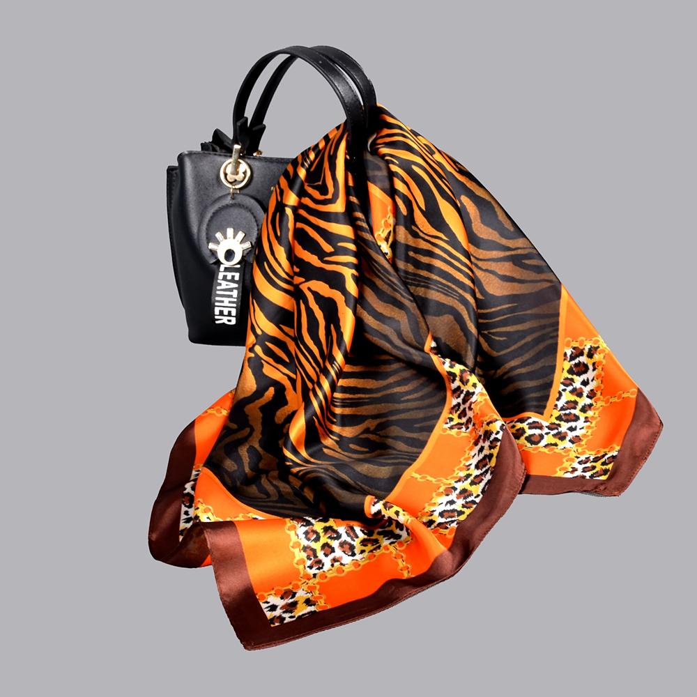 Yellow Blue Women Silk Scarf Accessory 70*70cm Fashion Girls Pattern Winter Scarves Bufand Spring Fall Square Head Scarf