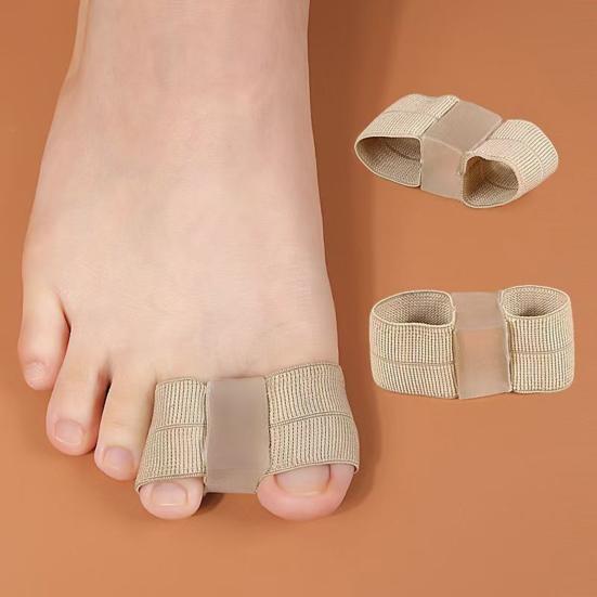 Toe Separator Hallux Valgus Corrector Breathable Elastic Nylon Spacers for Overlapping Toes Bunion Relief & Straightener
