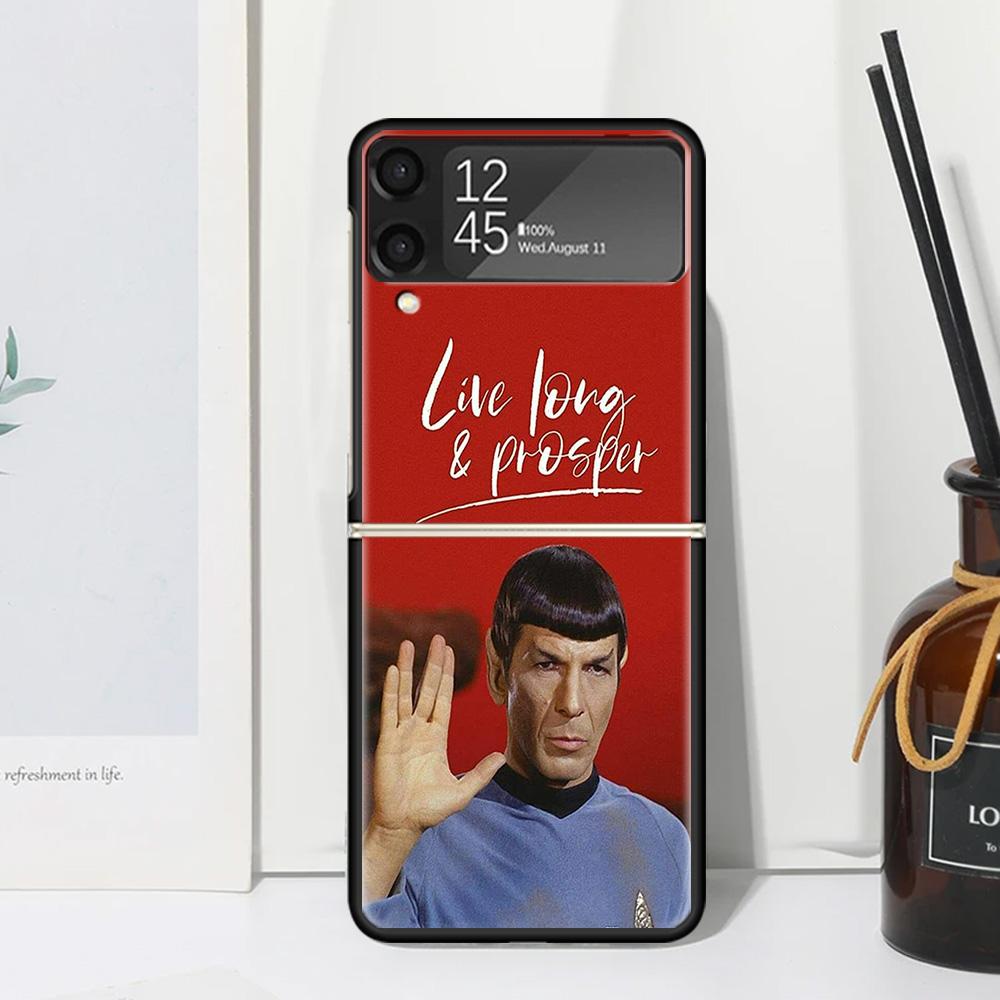 Star Movie T-Trek Pouzdro na telefon pro Samsung Galaxy Z Flip 7 6 5 4 3 5G Flip3 Flip4 Flip5 ZFlip6 ZFlip7 Černé Fundas Galaxy Z