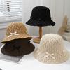 Summer Basin Hat Sunshade Beach Hollow Straw Hat Women Travel Hat Sun Hat Sun Hat Sun Hat Bucket Hat