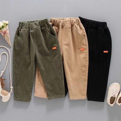 Autumn Kids Pants & Capris Cotton Trousers Boys Thin Long Pants Spring Fall Casual Wear Simple Design Baby Childrens Clothing