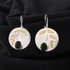 Green Tourmaline Gemstone 925 Sterling Silver Jewelry Handcrafted Earrings 1.73" EE-176-6