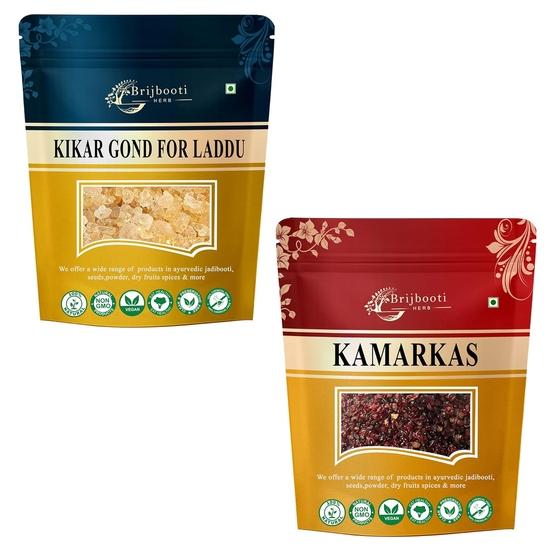 BIRJU MAHAVIR Combo Pack of Gond Kikar and Kamarkas 200 Gr