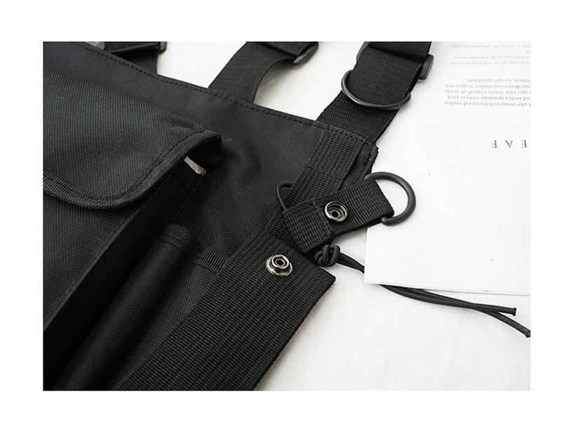 Hong Kong Taktyczna Torba na Klatkę Piersiową Hip-Hop: Funkcjonalna kamizelka unisex i plecak biodrowy