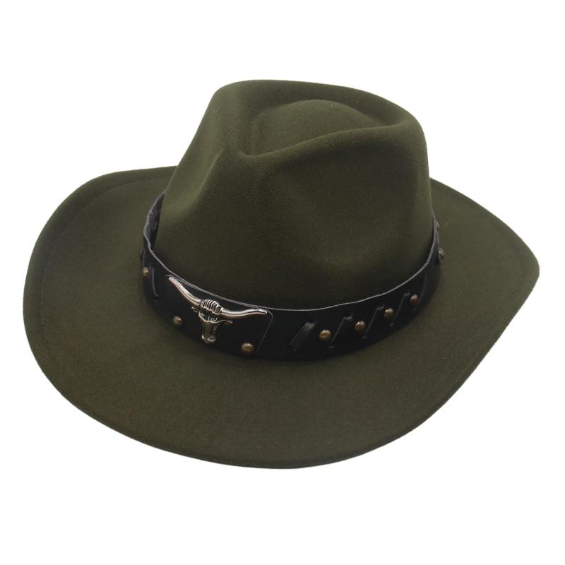 Bullhead Top Hat, Hiking Tibetan Felt Hat, Upturned Edge Curved Brim, Men'S And Women'S Sunshade And Windproof Hat