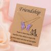 2 pièces collier ras du cou papillon mode coréenne marguerite fleur clavicule chaîne colliers amitié BFF arc-en-ciel meilleur ami bijoux
