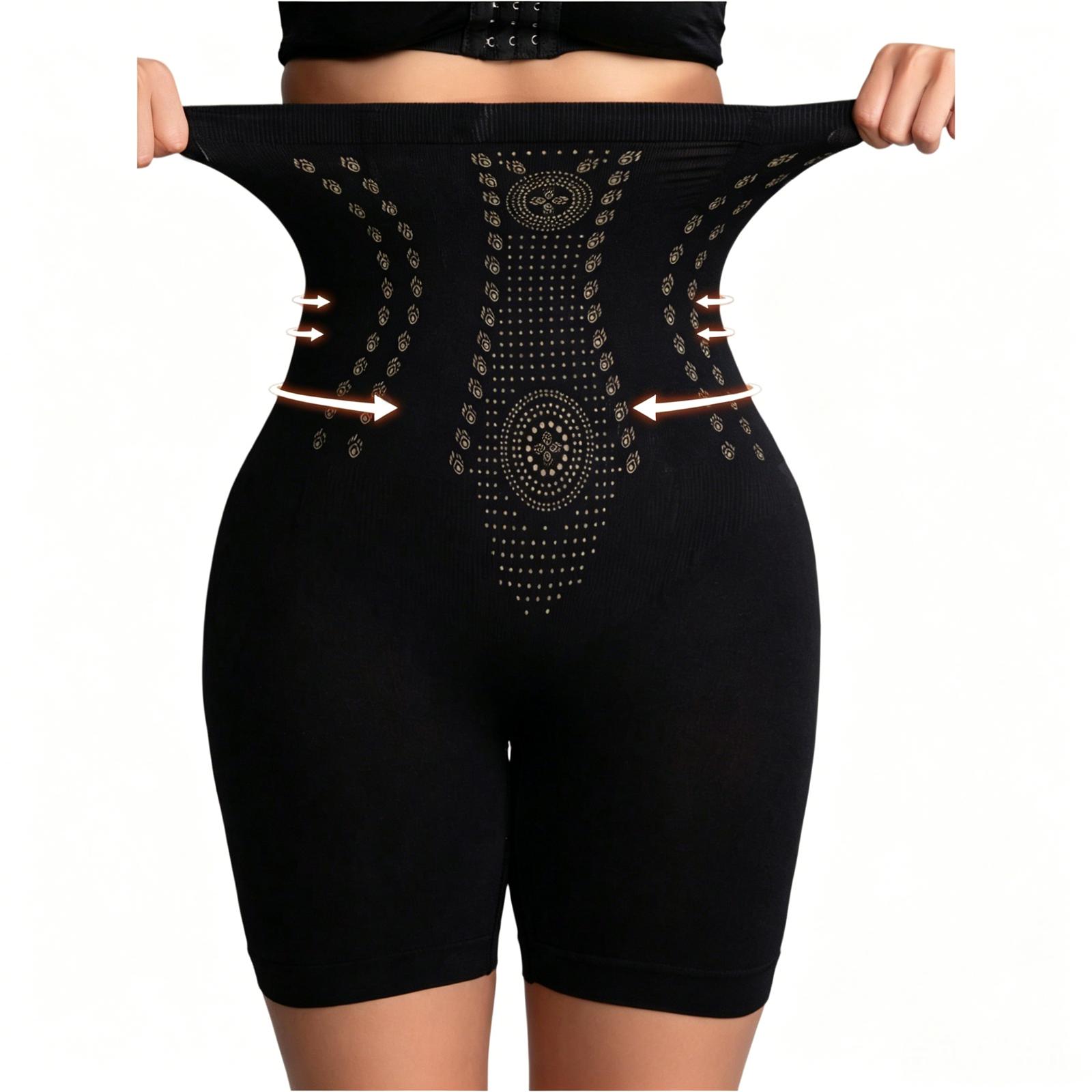 High Waist Shaping Shorts for Women Seamless Body Shaper Tummy Control Panties Mid-Thigh Length Slimming Underwear M чёрный