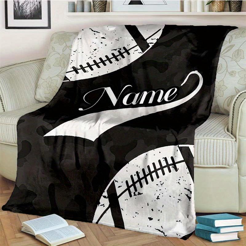 Black Ball Customize Your Name Blanket Warm Comfortable And Soft Blankets Are Suitable For Home Lunch Break Blanket Office Sofa Sofa Gift To Relatives