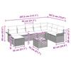 Garden Sofa Set with Cushions 9 pcs Black Poly Rattan